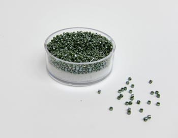 Delica Beads 2mm 7g dgrün metallic